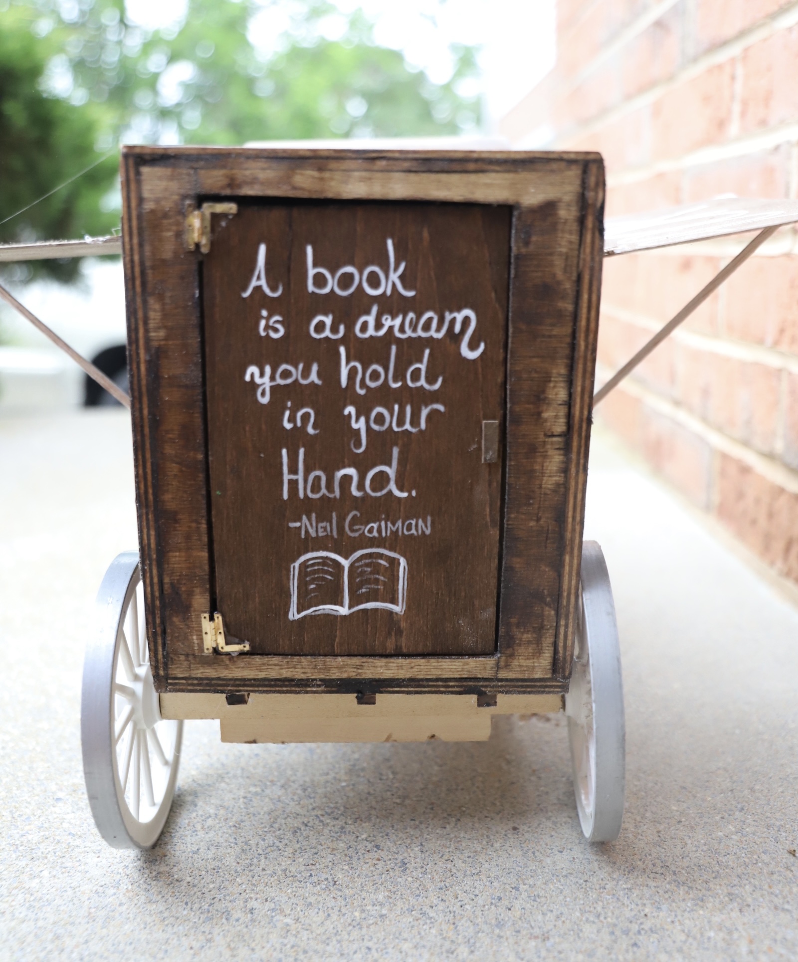 Breyer Horse Cart Back with a quote by Neil Gaiman