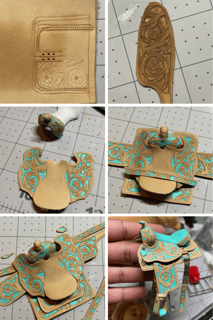 Miniature model horse tack progress
